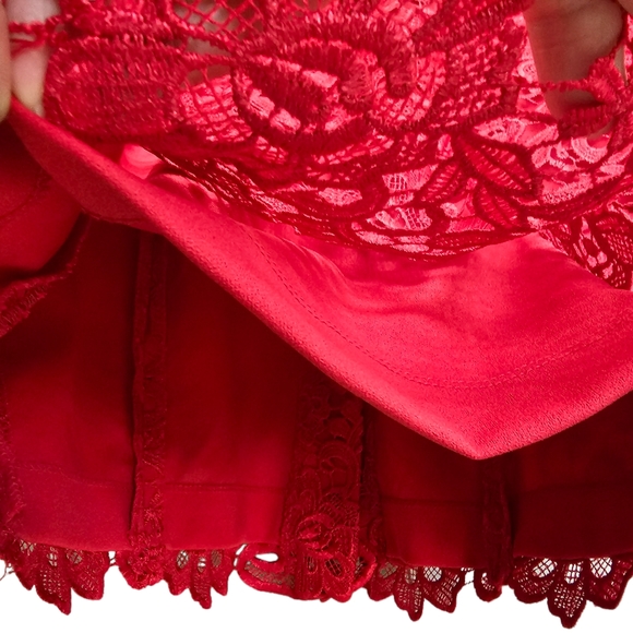 Nwot Calvin Klein Red Lace Sleeveless Sheath Dress - Picture 10 of 17